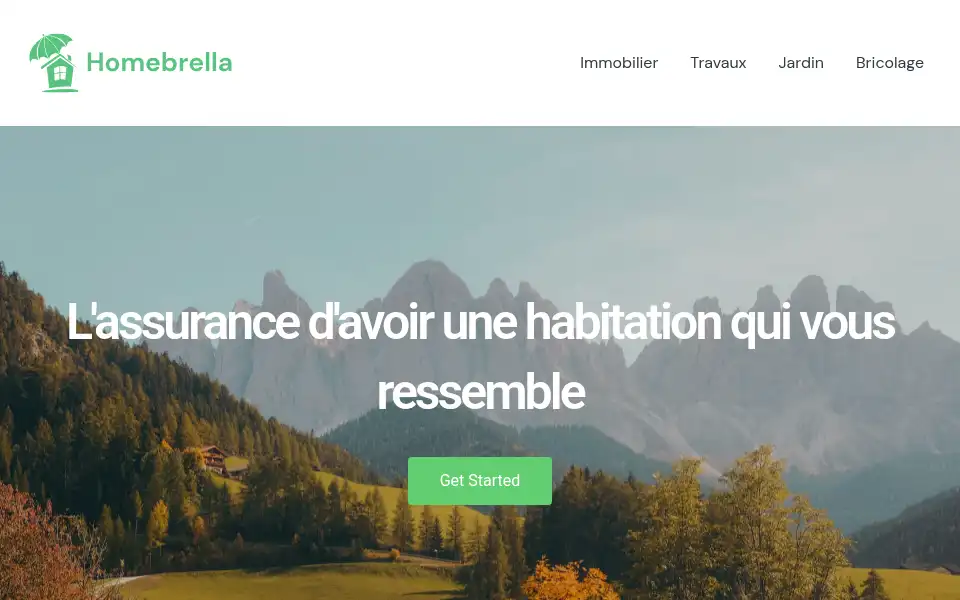 Screenshot of homebrella.fr