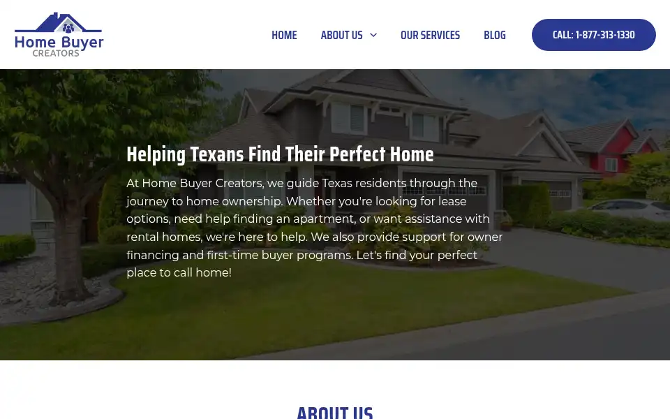 Screenshot of homebuyercreators.com
