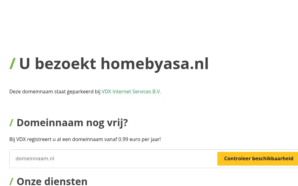 Screenshot of homebyasa.nl