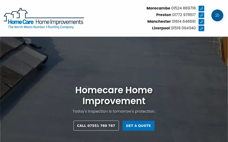 Screenshot of homecarehomeimprovements.co.uk