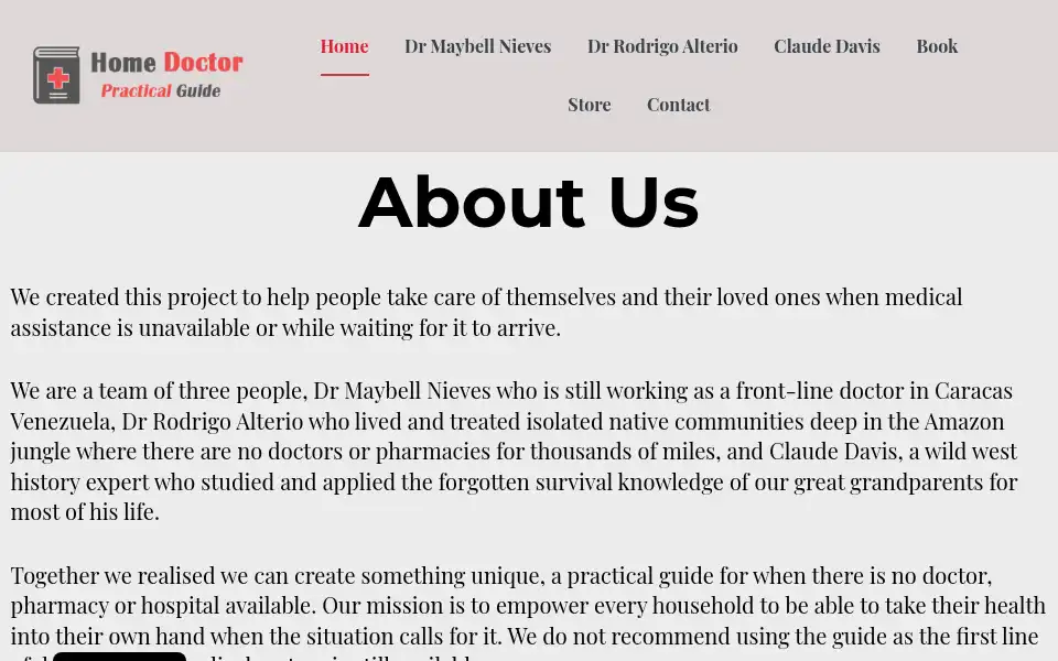Screenshot of homedoctorbook.com