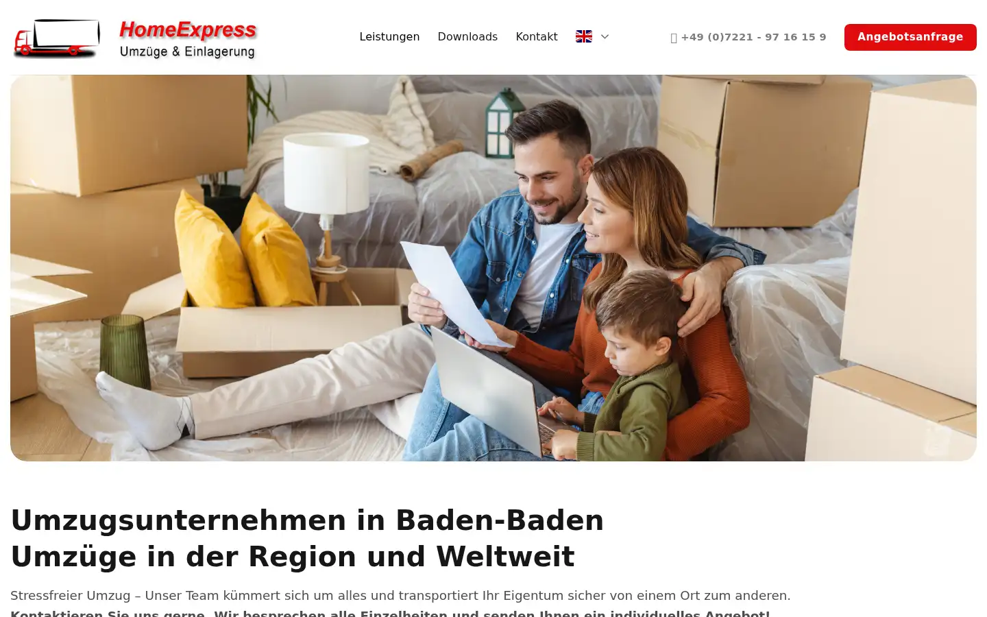 Screenshot of homeexpress-umzug.de