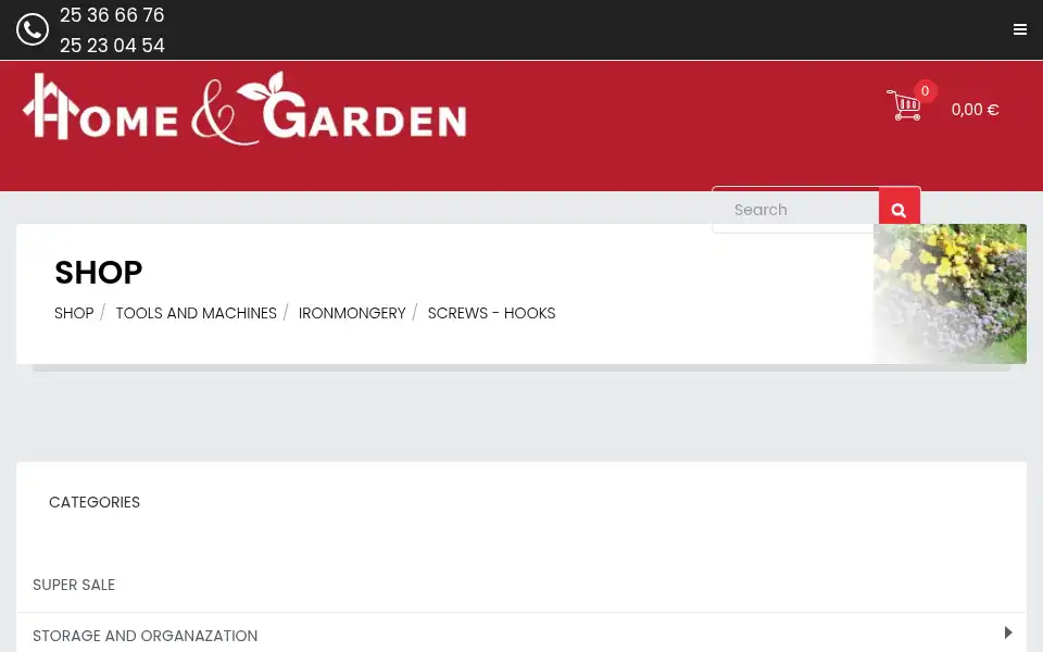 Screenshot of homegardencyprus.com