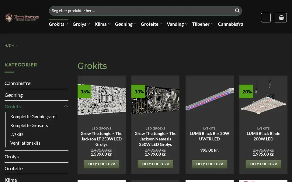 Screenshot of homegrow.nu