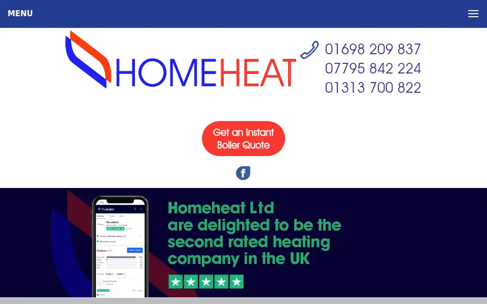 Screenshot of homeheatltd.com