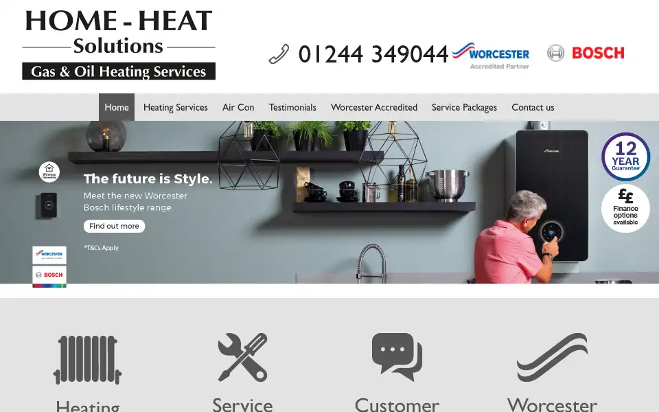 Screenshot of homeheatsolutions.co.uk