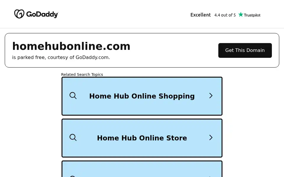 Screenshot of homehubonline.com