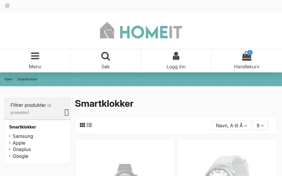 Screenshot of homeit.no