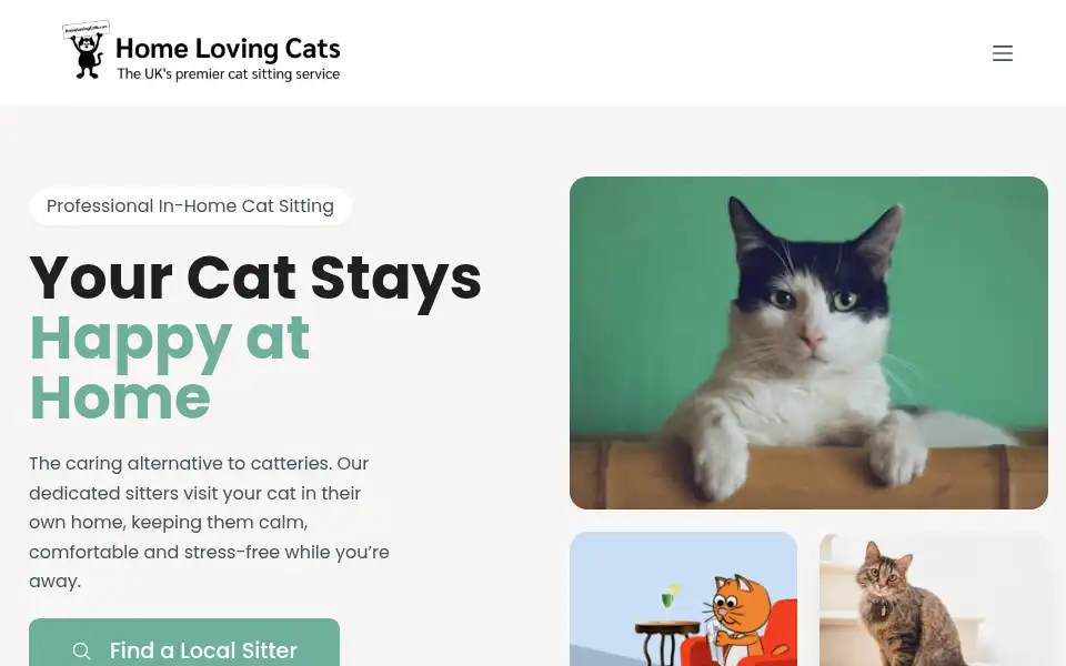 Screenshot of homelovingcats.com