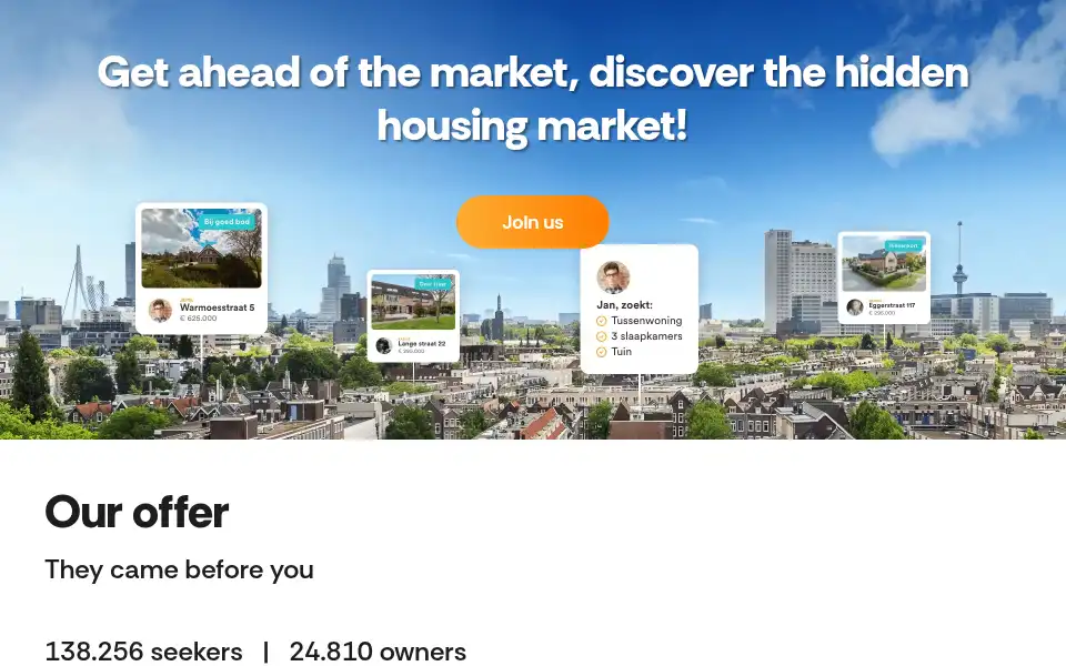 Screenshot of homematching.nl