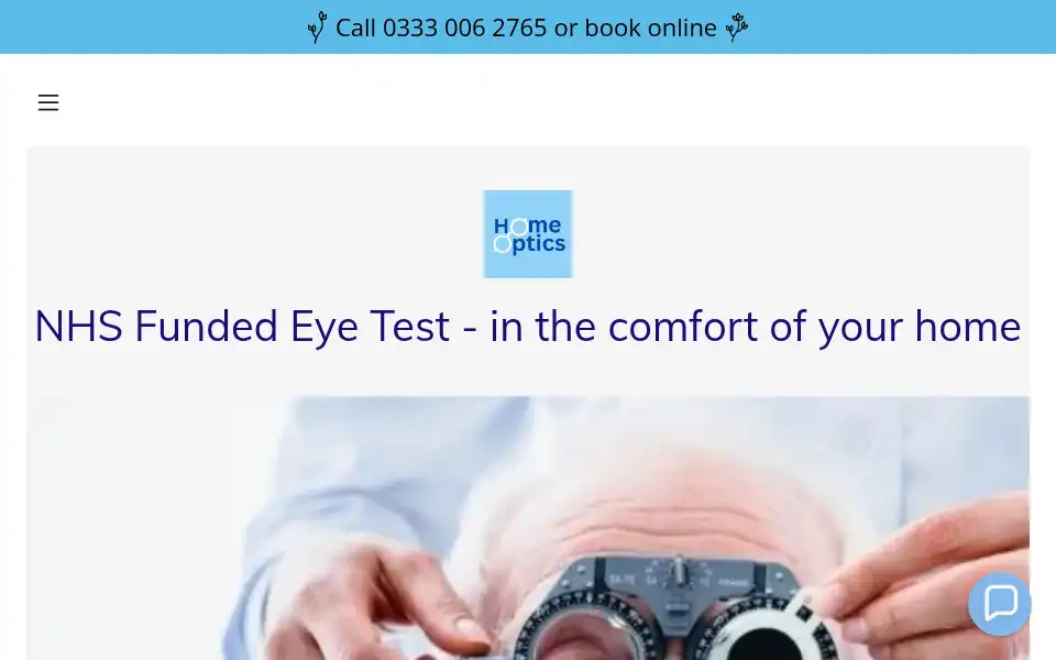 Screenshot of homeoptics.co.uk