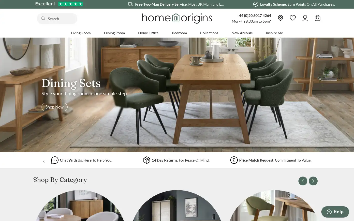 Screenshot of homeorigins.com