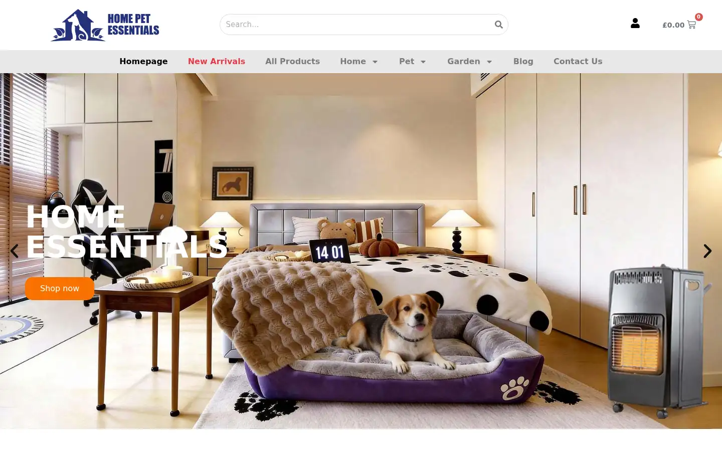 Screenshot of homepetessentials.co.uk