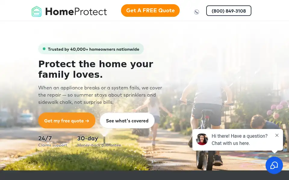 Screenshot of homeprotect-usa.com
