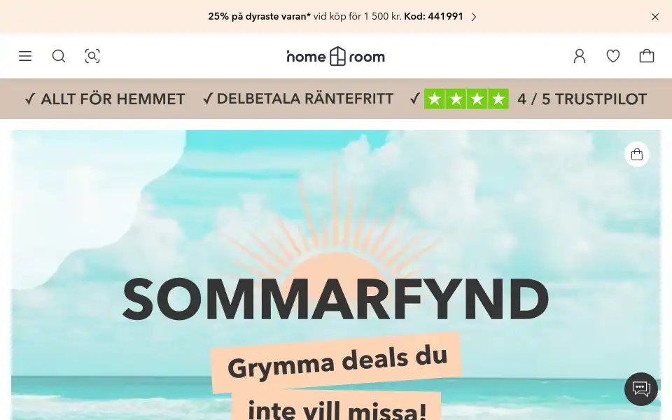 Screenshot of homeroom.se