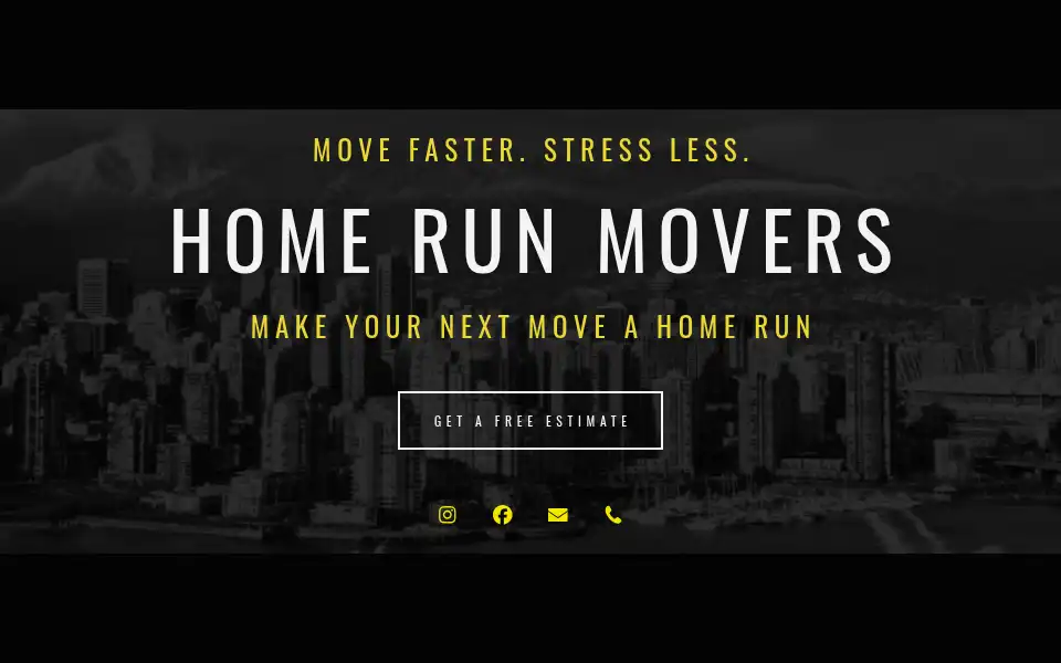 Screenshot of homerunmovers.com