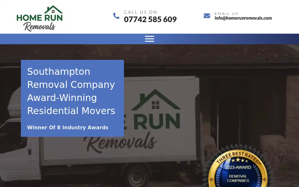 Screenshot of homerunremovals.com