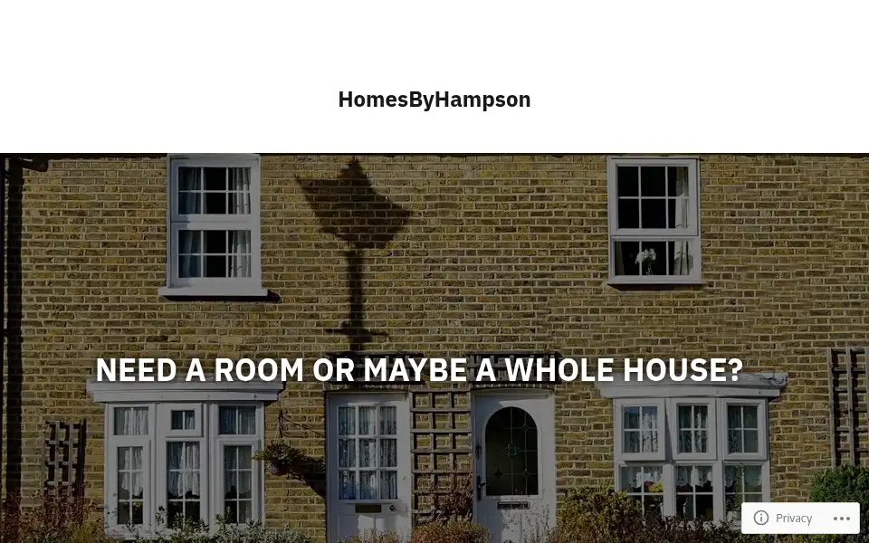 Screenshot of homesbyhampson.wordpress.com