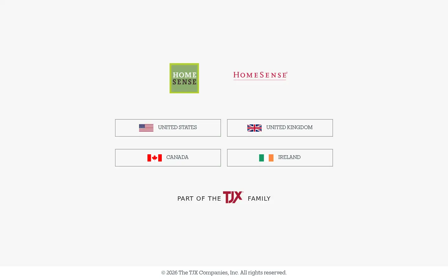 Screenshot of homesense.com
