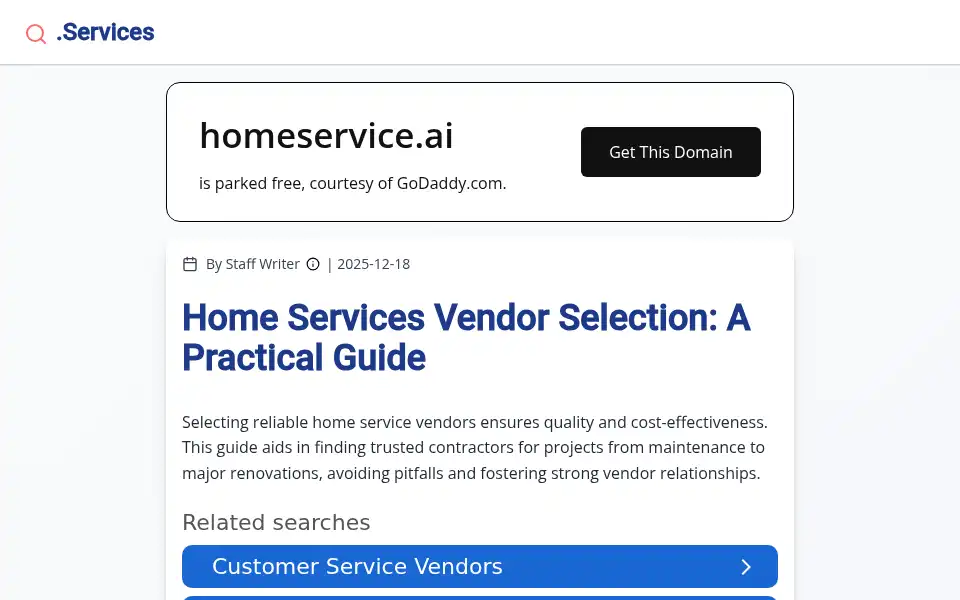 Screenshot of homeservice.ai