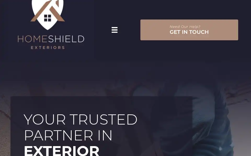 Screenshot of homeshieldsexteriors.co.uk
