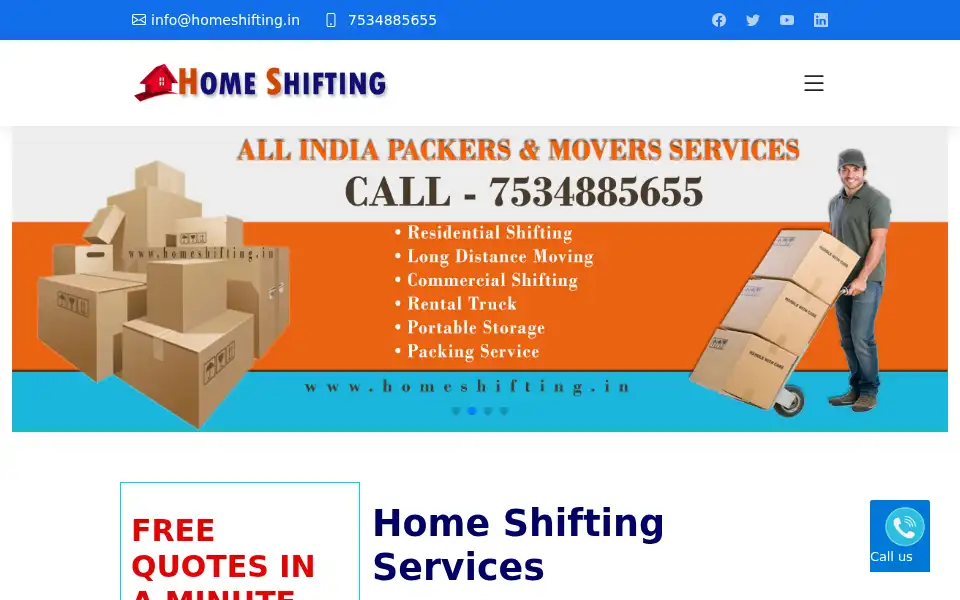 Screenshot of homeshifting.in