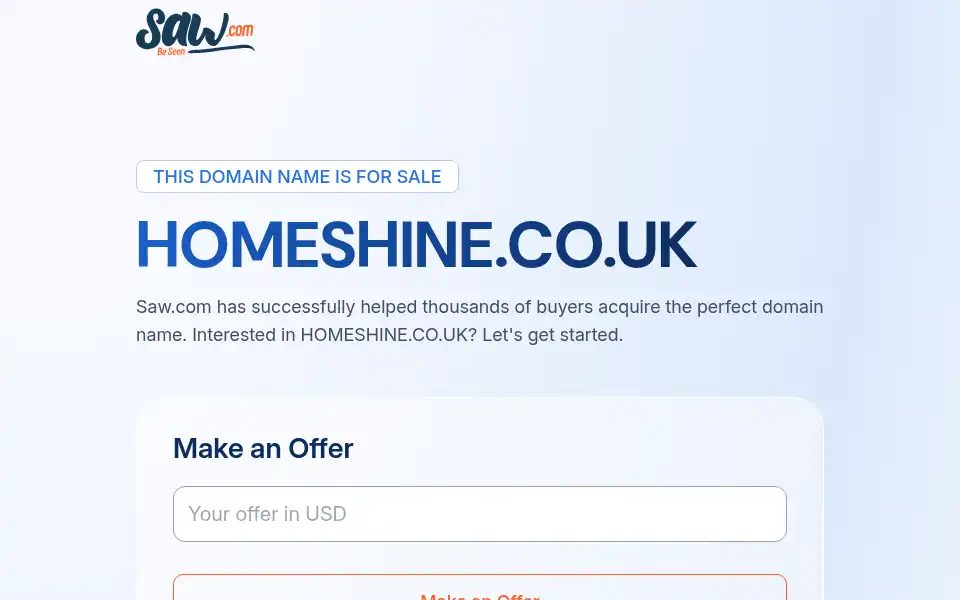 Screenshot of homeshine.co.uk