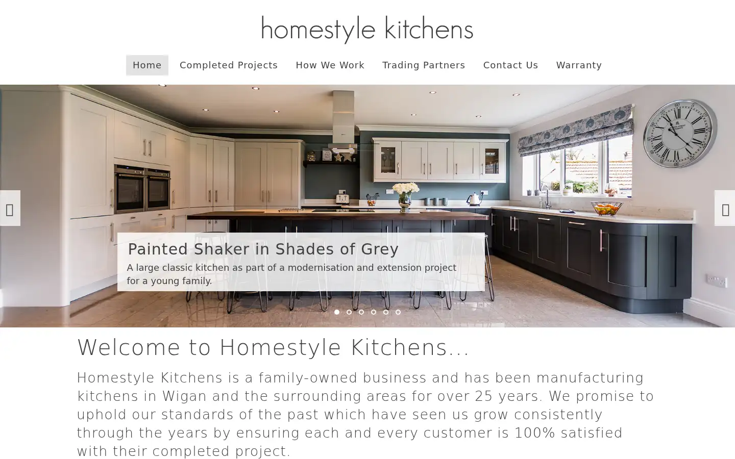 Screenshot of homestylekitchens.co.uk