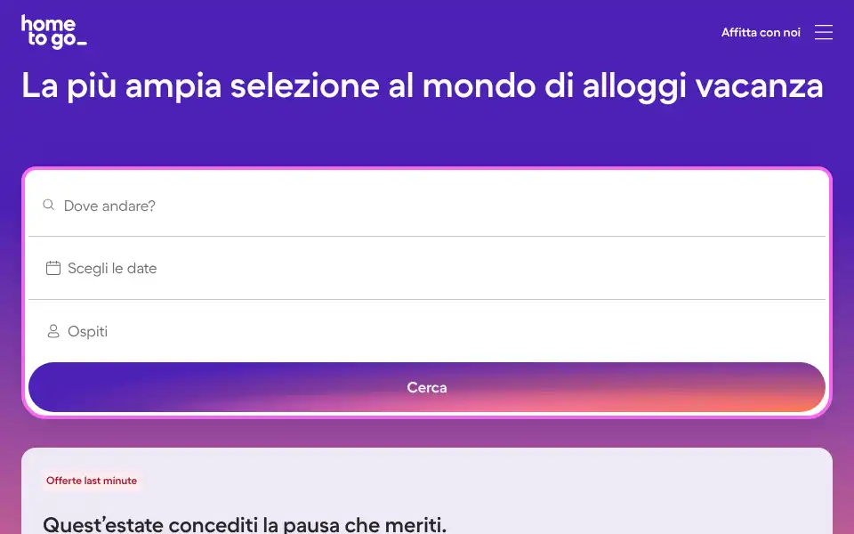 Screenshot of hometogo.it