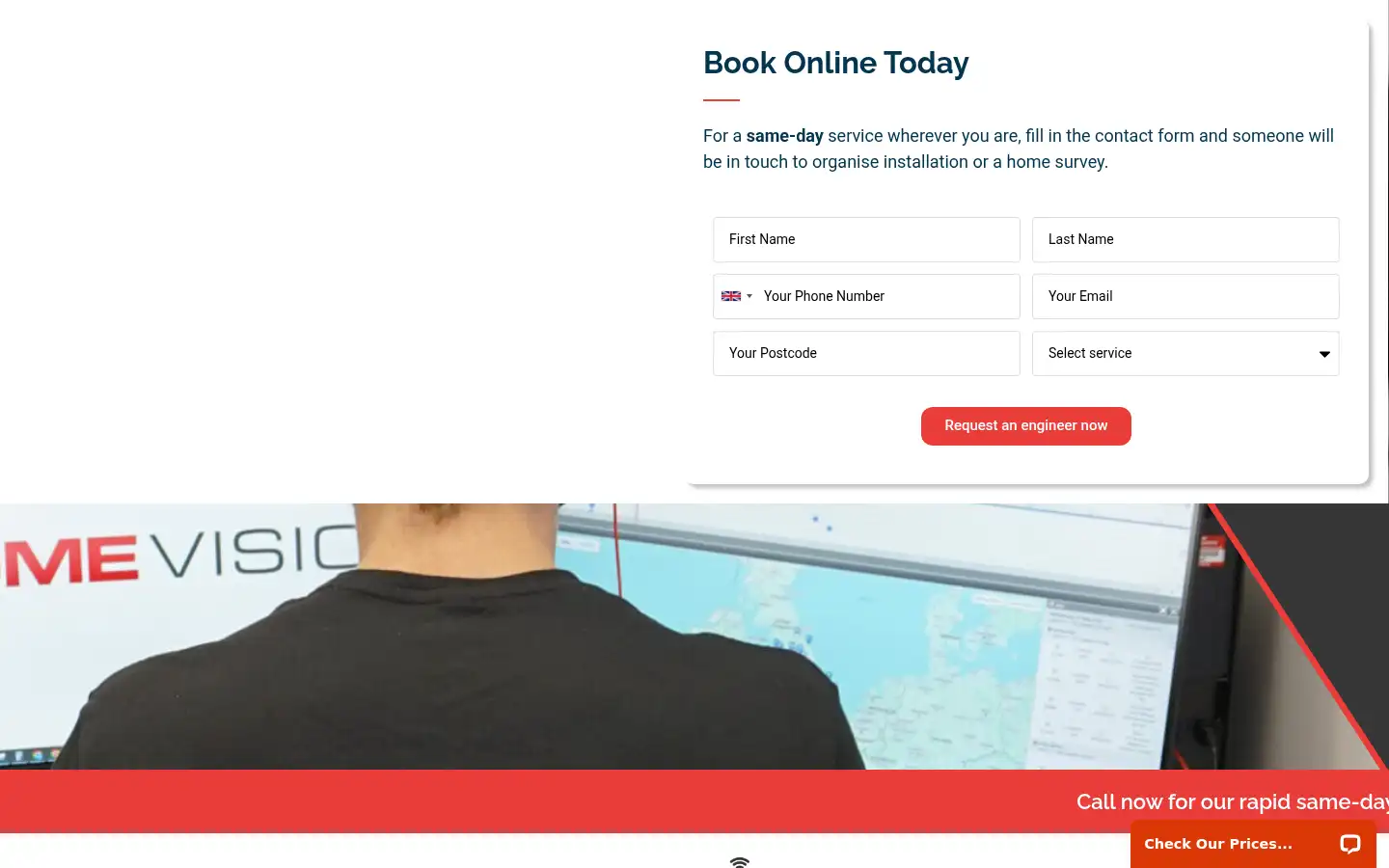 Screenshot of homevision.co.uk