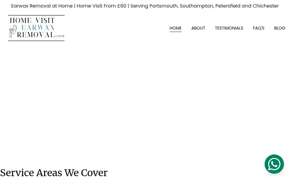 Screenshot of homevisitearwaxremoval.co.uk