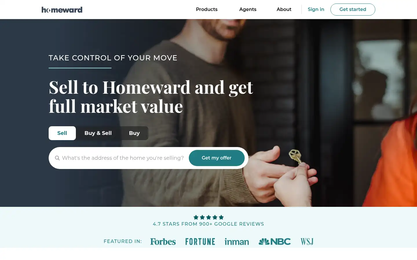 Screenshot of homeward.com