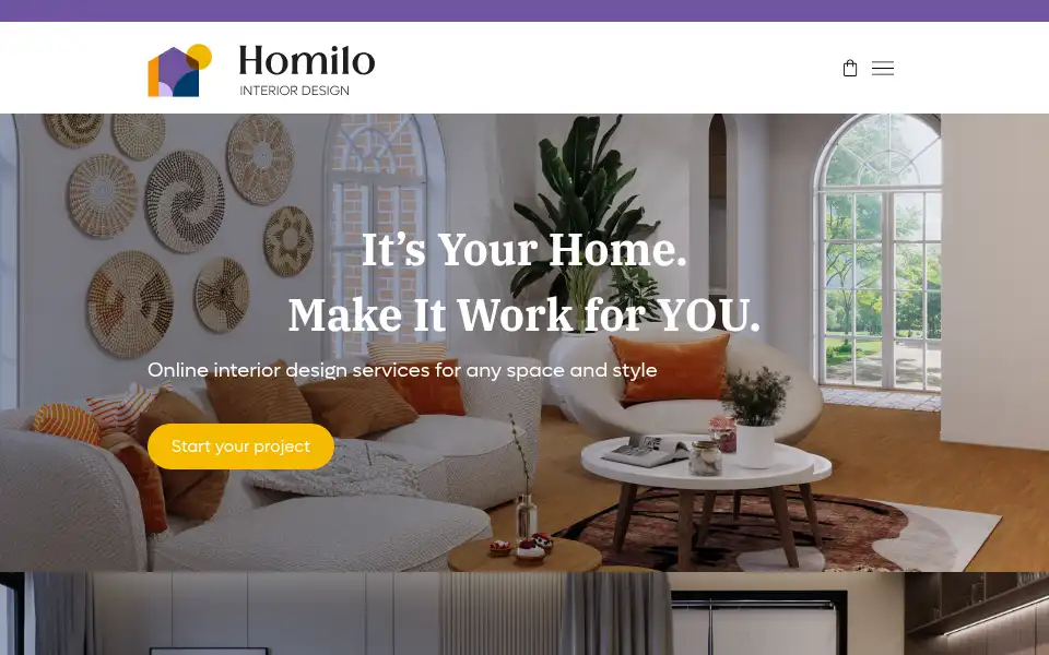 Screenshot of homilo.com