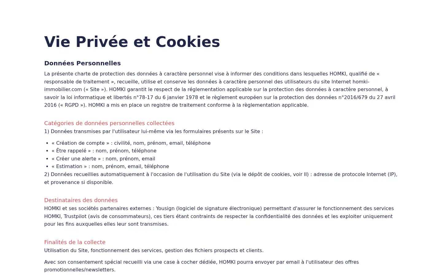 Screenshot of homki-immobilier.com