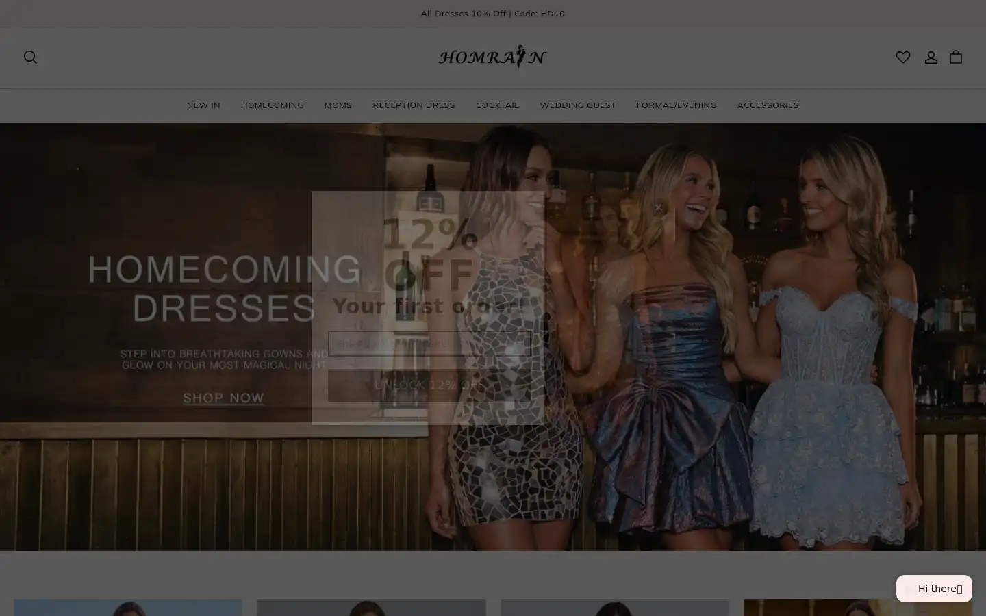 Screenshot of homrain.com
