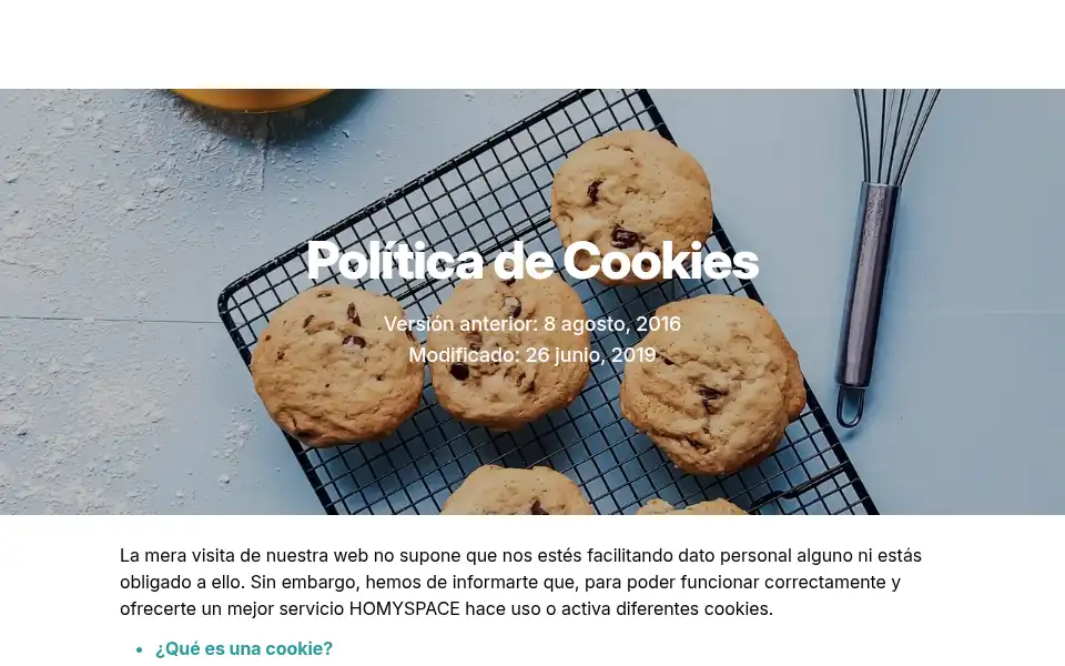 Screenshot of homyspace.com