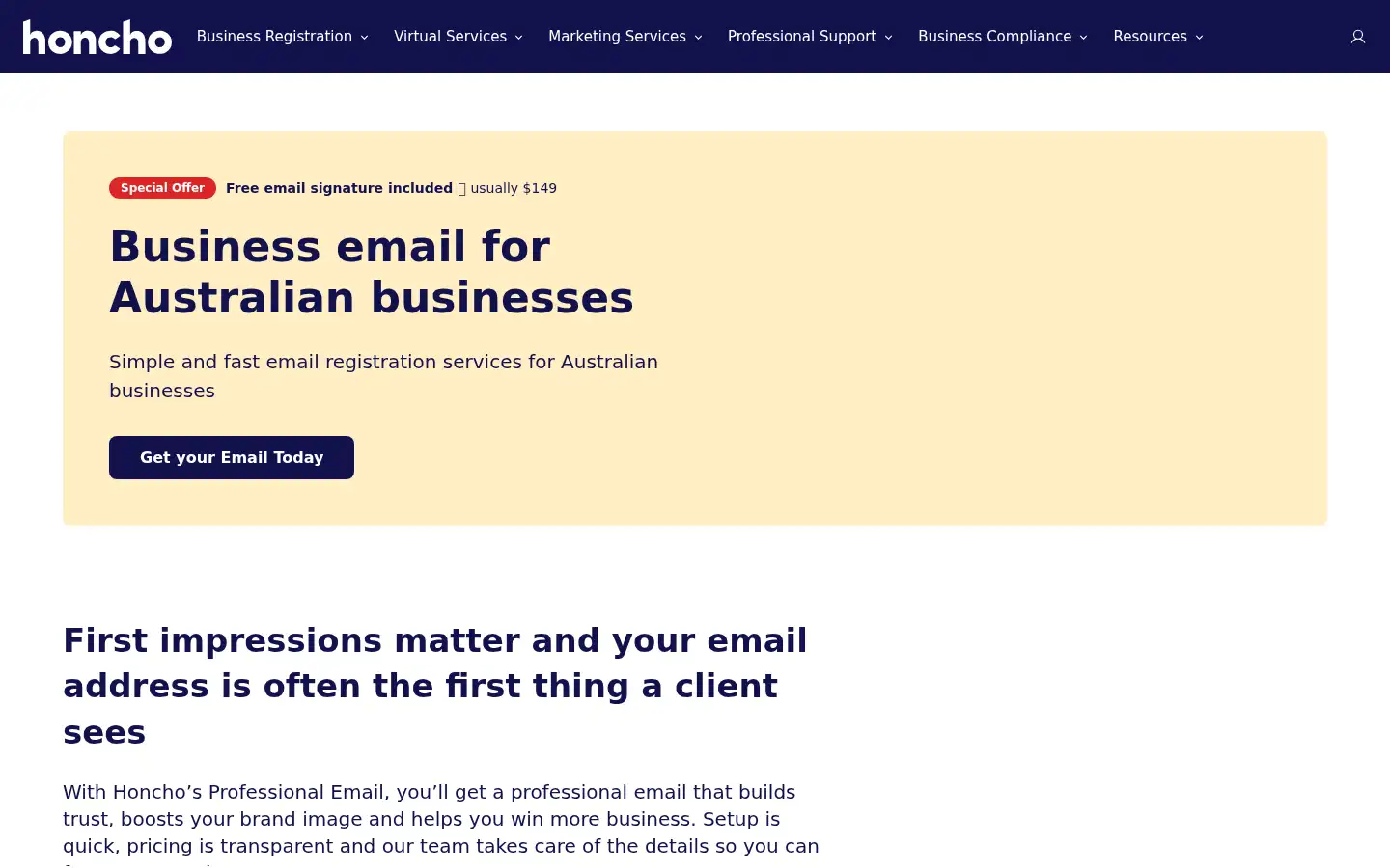 Screenshot of honcho.com.au