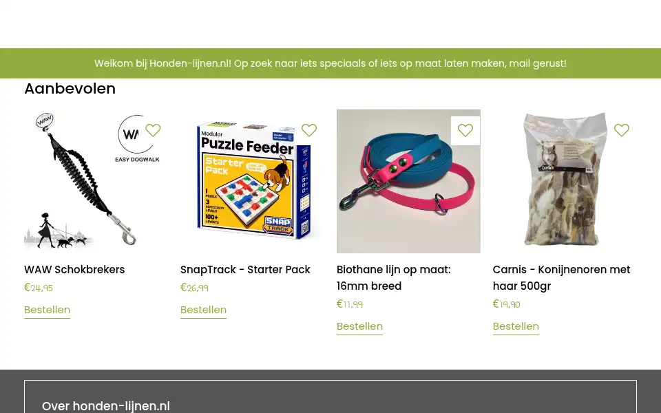 Screenshot of honden-lijnen.nl