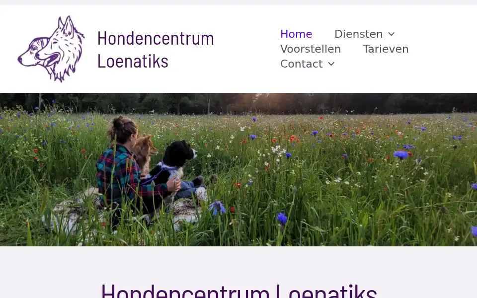 Screenshot of hondencentrumloenatiks.nl
