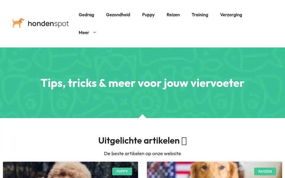 Screenshot of hondenspot.nl