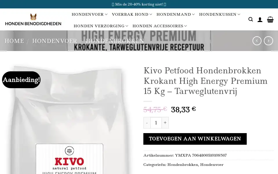 Screenshot of hondenzorgwinkel.com