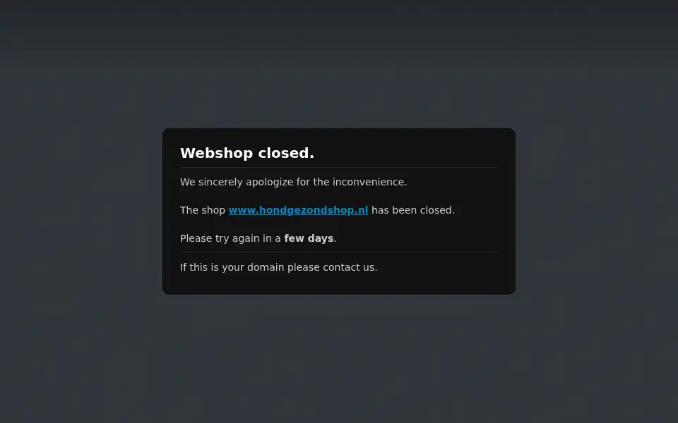 Screenshot of hondgezondshop.nl