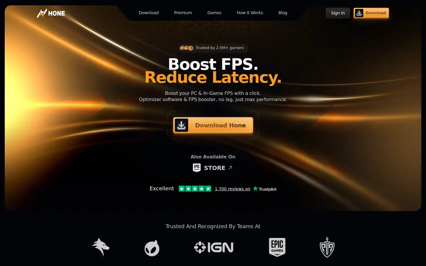 Screenshot of hone.gg