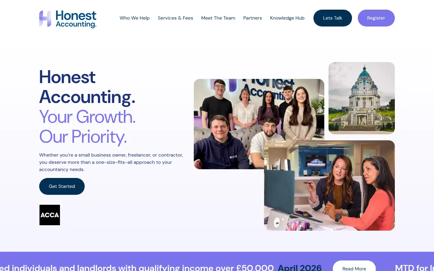 Screenshot of honestaccounting.co.uk