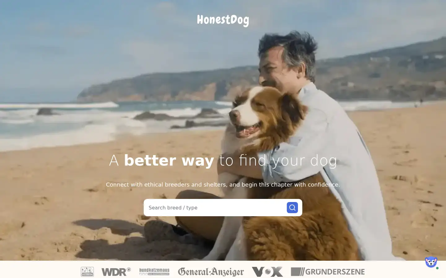 Screenshot of honestdog.de
