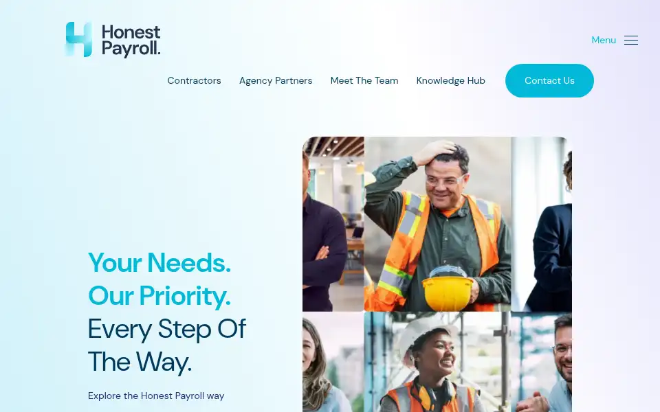 Screenshot of honestpayroll.co.uk