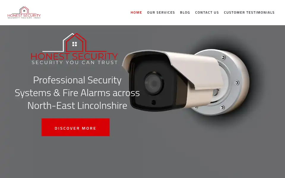 Screenshot of honestsecurity.co.uk