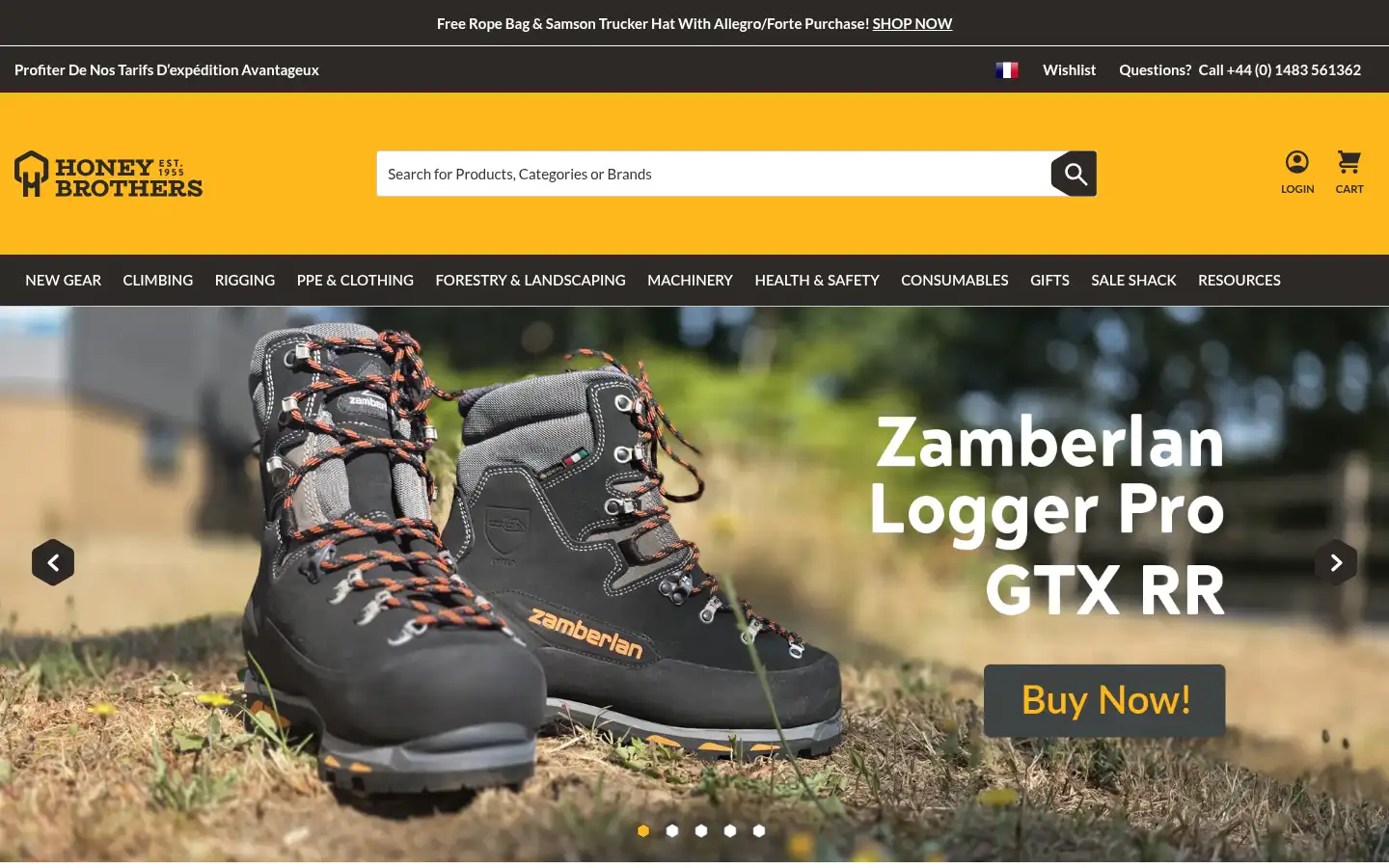 Screenshot of honeybros.com
