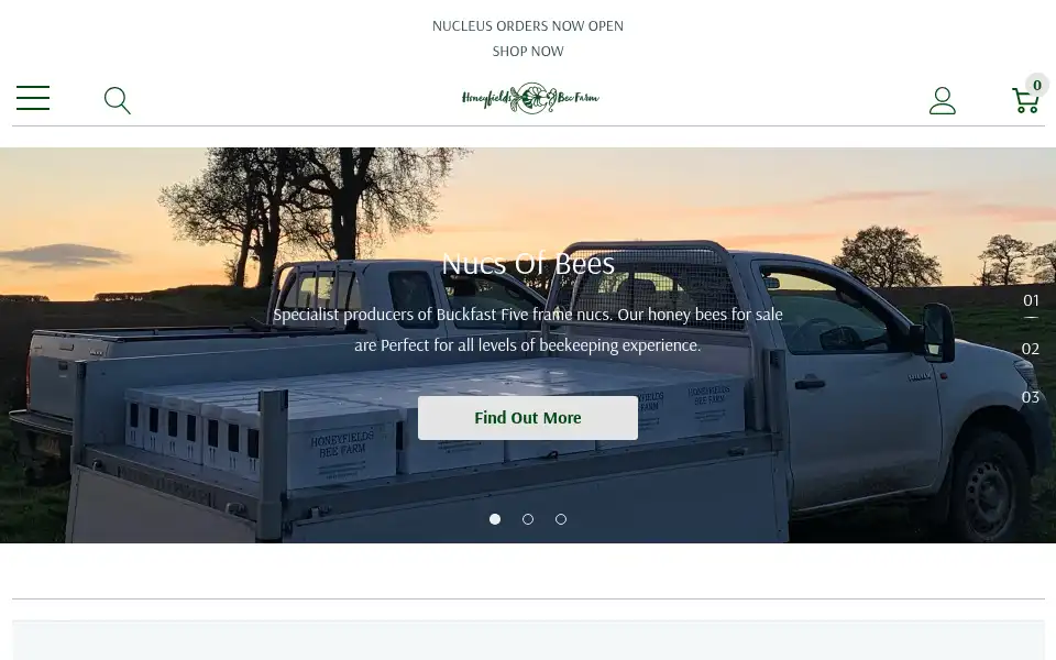 Screenshot of honeyfieldsbeefarm.co.uk