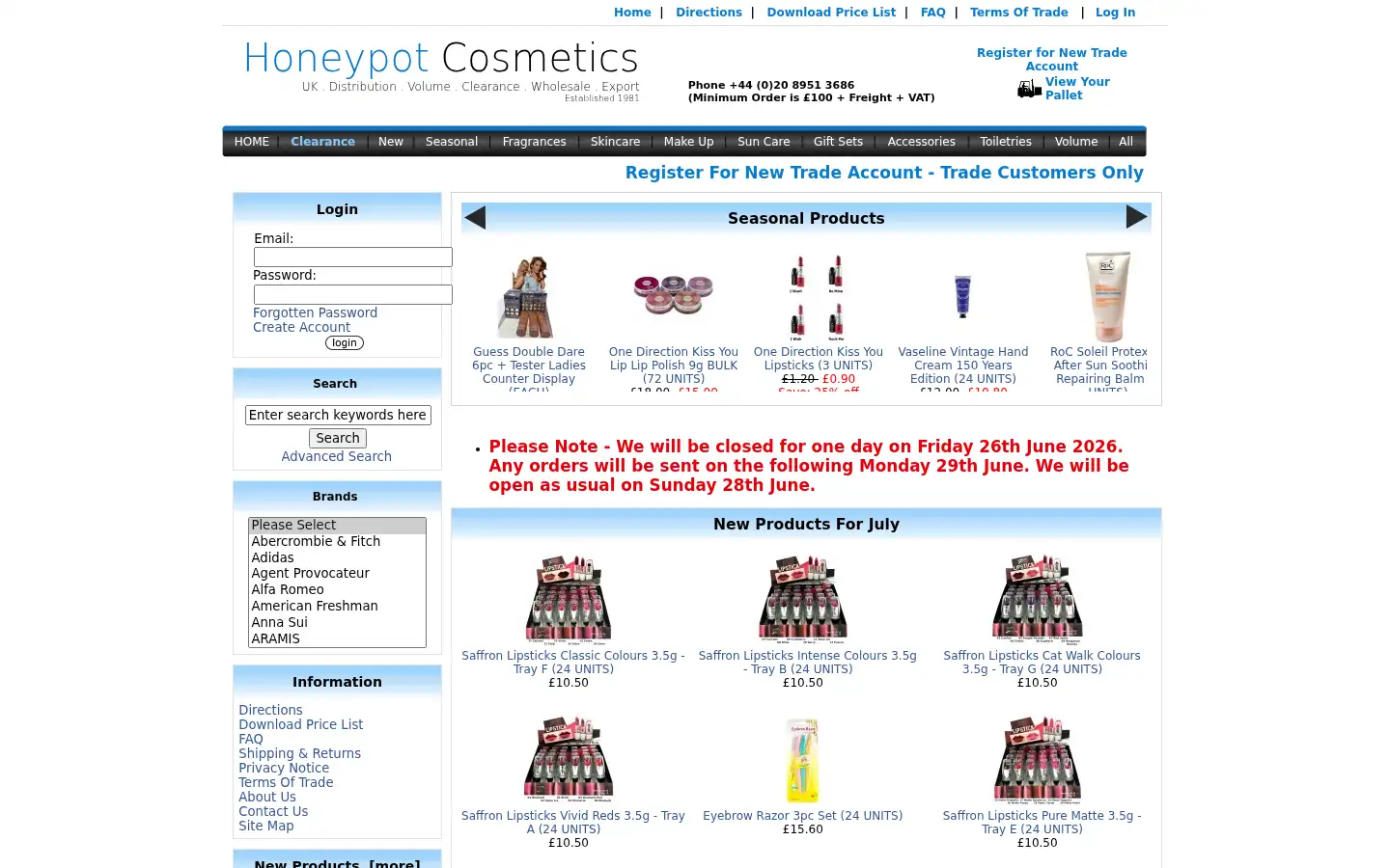Screenshot of honeypotcosmetics.com